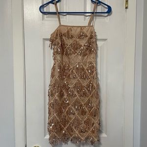PLT Rose Gold Sequin Dress